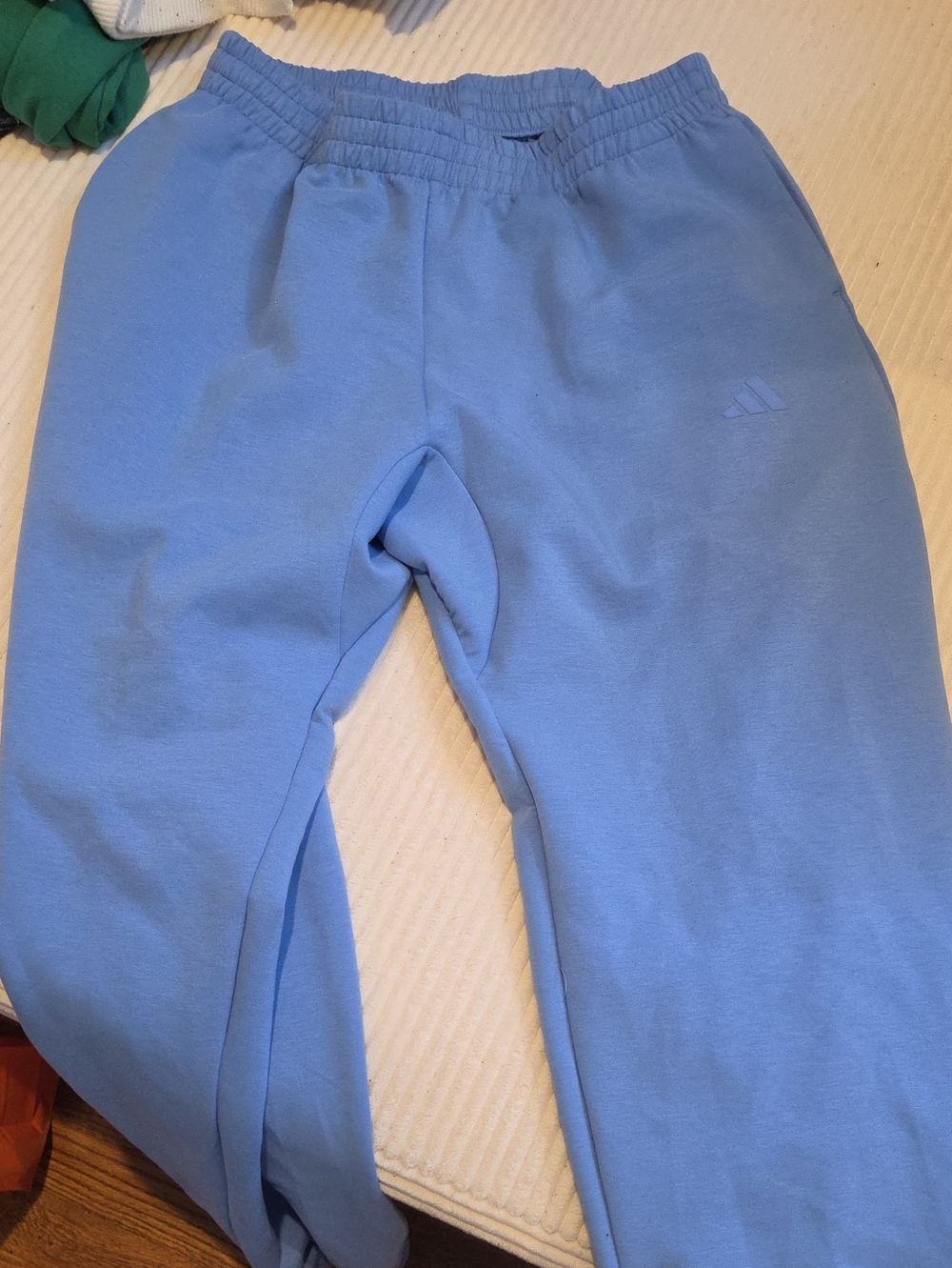 adidas Kids Blue Sweatpants with Subtle Logo